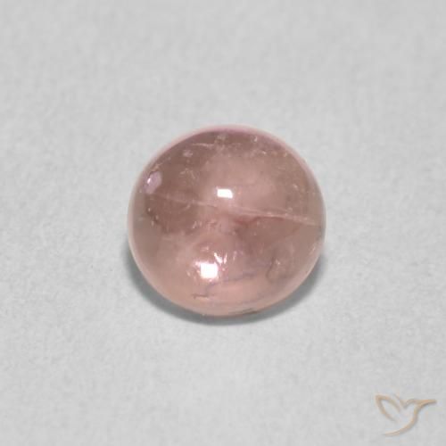 0.85ct Naturale Rosa terroso Tormalina, Rotondo, Trasparente