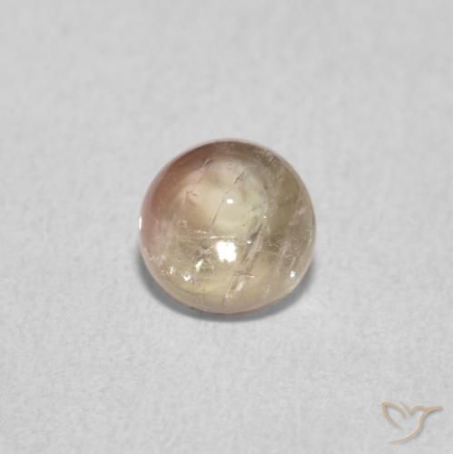0.71ct Naturale Arancio molto chiaro Tormalina, Rotondo, Trasparente