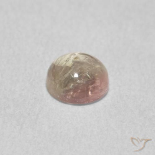 Tormalina Arancio molto chiaro naturale da 0.71 ct, Rotondo, Trasparente