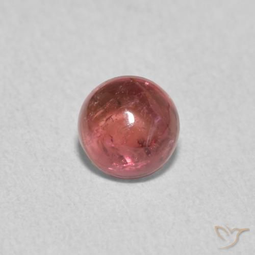0.69ct Naturale Medium Dark-Pink Tormalina, Rotondo, Trasparente