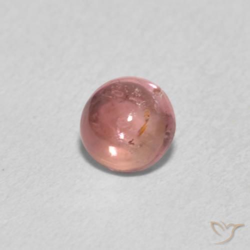 Tormalina rosa lampone naturale da 0.58 ct, Rotondo, Trasparente