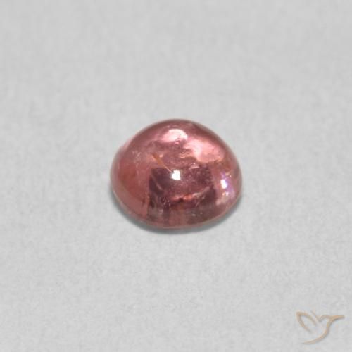 Tormalina rosa lampone naturale da 0.58 ct, Rotondo, Trasparente
