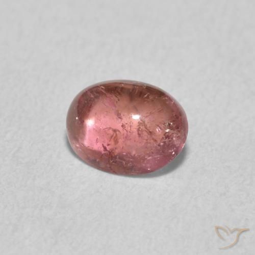 Tormalina Rosa scuro naturale da 0.77 ct, Ovale, Trasparente