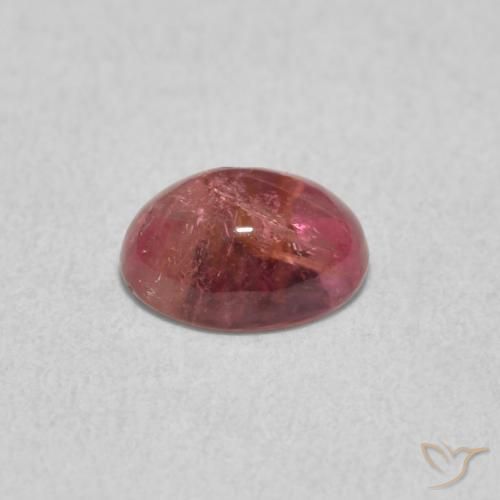 Tormalina Rosa scuro naturale da 0.77 ct, Ovale, Trasparente