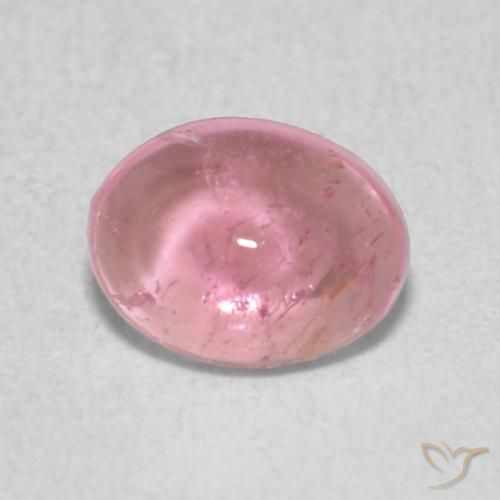 0.65ct Naturale Rosa chiaro gomma da masticare Tormalina, Ovale, Trasparente