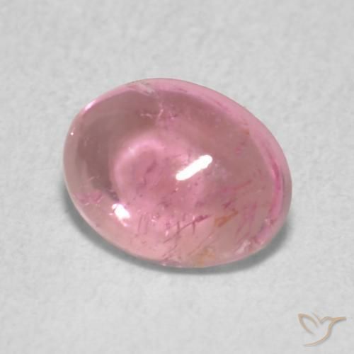 Tormalina Rosa chiaro gomma da masticare naturale da 0.65 ct, Ovale, Trasparente