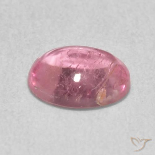 Tormalina Rosa chiaro gomma da masticare naturale da 0.65 ct, Ovale, Trasparente