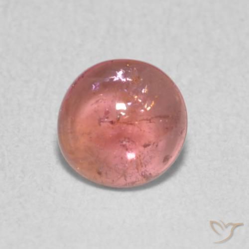 0.48ct Naturale Rosa arancio Tormalina, Rotondo, Trasparente