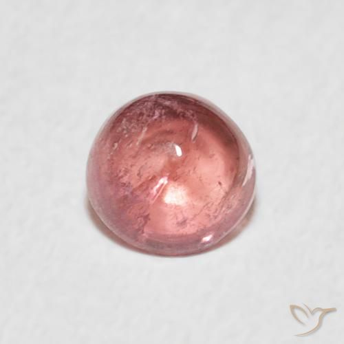 0.72ct Naturale Rosa arancio Tormalina, Rotondo, Trasparente