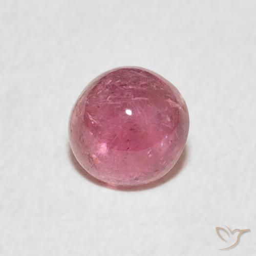 Tormalina Rosa hot naturale da 0.63 ct, Rotondo, Trasparente