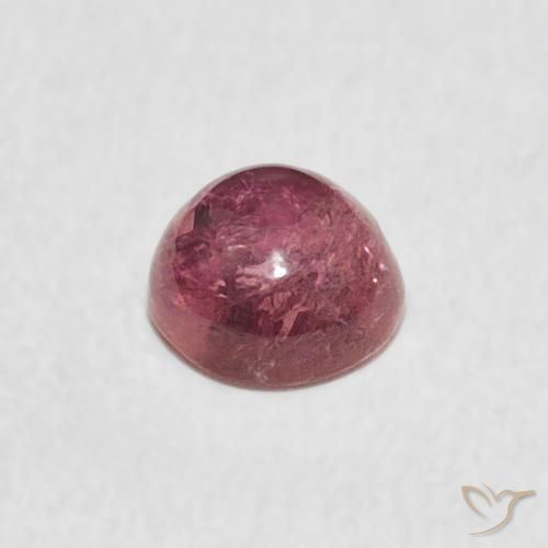 Tormalina Rosa hot naturale da 0.63 ct, Rotondo, Trasparente