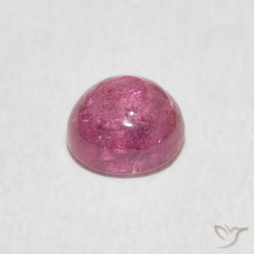 Tormalina rosa magenta naturale da 0.64 ct, Rotondo, Trasparente