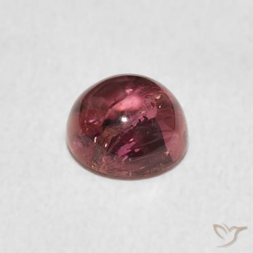 Tormalina Rosa scuro naturale da 1.00 ct, Rotondo, Trasparente