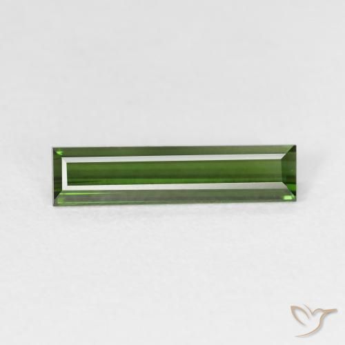 1.16ct Naturale Verde foresta Tormalina, Taglio a baguette, VS