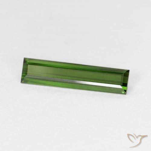 Tormalina Verde foresta naturale da 1.16 ct, Taglio a baguette, VS