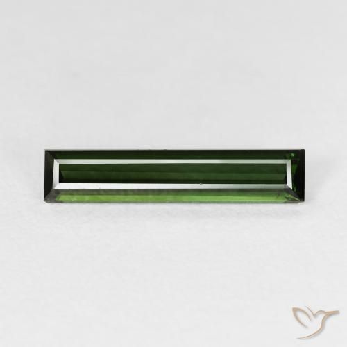 1.28ct Naturale Verde foresta Tormalina, Taglio a baguette, VS