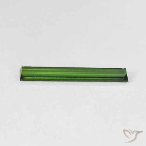 Tormalina Medium Dark-Green naturale da 0.78 ct, Taglio a baguette, VVS-VS