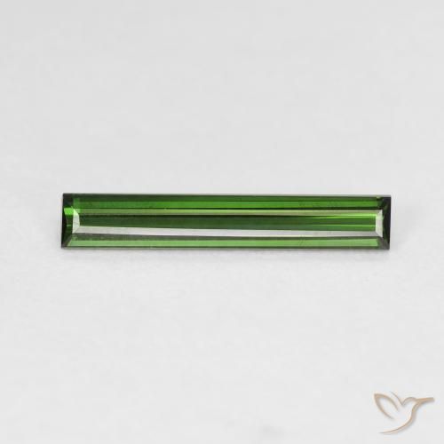 1.14ct Naturale Verde scuro Tormalina, Taglio a baguette, VVS-VS