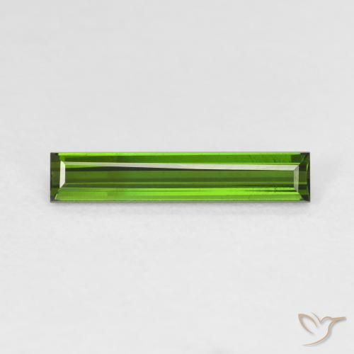 1.17ct Naturale Verde scuro Tormalina, Taglio a baguette, VVS-VS