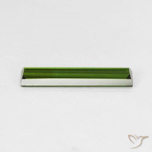 Tormalina Verde scuro naturale da 1.17 ct, Taglio a baguette, VVS-VS