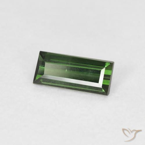 Tormalina Verde foresta naturale da 0.46 ct, Taglio a baguette, VVS-VS