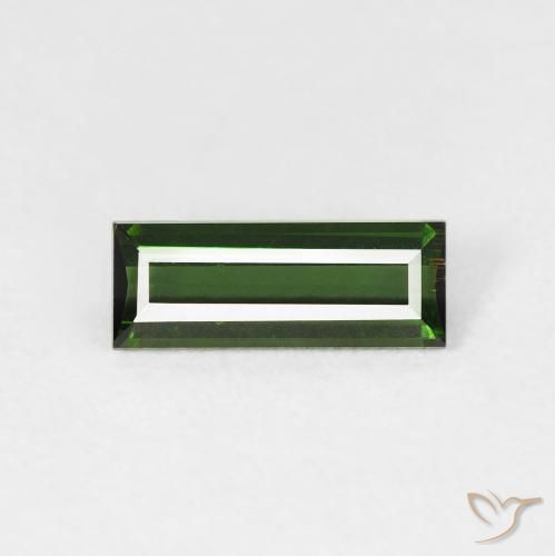 0.75ct Naturale Verde foresta Tormalina, Taglio a baguette, VVS-VS