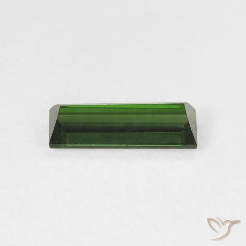 Tormalina Verde foresta naturale da 0.75 ct, Taglio a baguette, VVS-VS