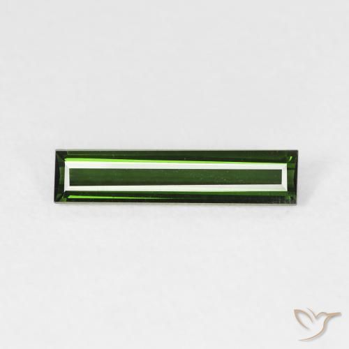 0.85ct Naturale Verde foresta Tormalina, Taglio a baguette, VVS-VS