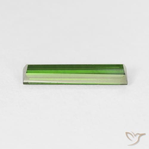 Tormalina Verde foresta naturale da 0.85 ct, Taglio a baguette, VVS-VS
