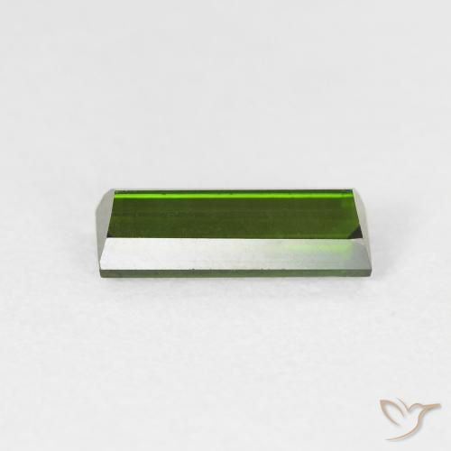 Tormalina Verde medio naturale da 1.08 ct, Taglio a baguette, VVS-VS