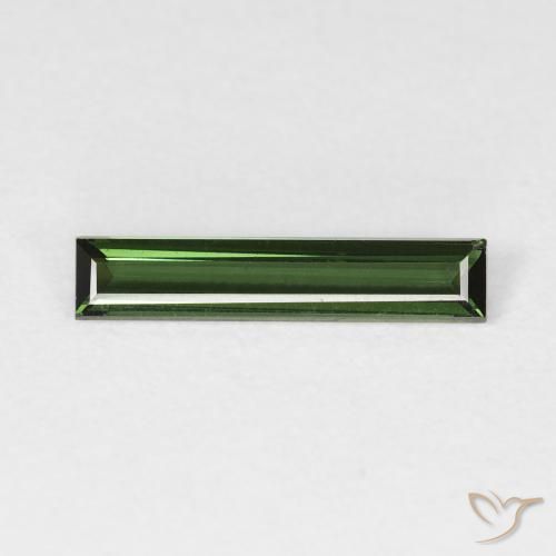0.83ct Naturale Verde terroso Tormalina, Taglio a baguette, VVS-VS
