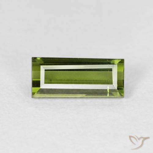 Tormalina Terra Verde naturale da 1.20 ct, Taglio a baguette, VVS-VS