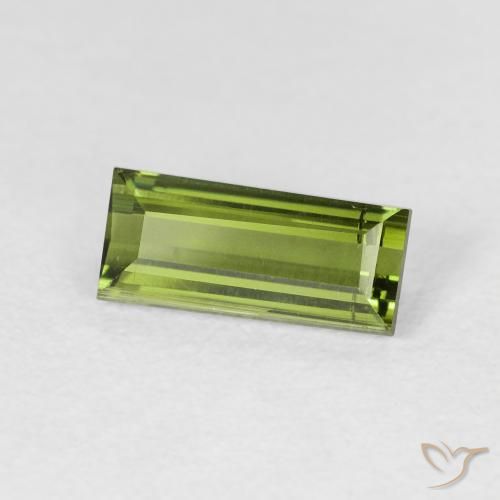 Tormalina Terra Verde naturale da 1.20 ct, Taglio a baguette, VVS-VS