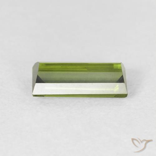 Tormalina Terra Verde naturale da 1.20 ct, Taglio a baguette, VVS-VS