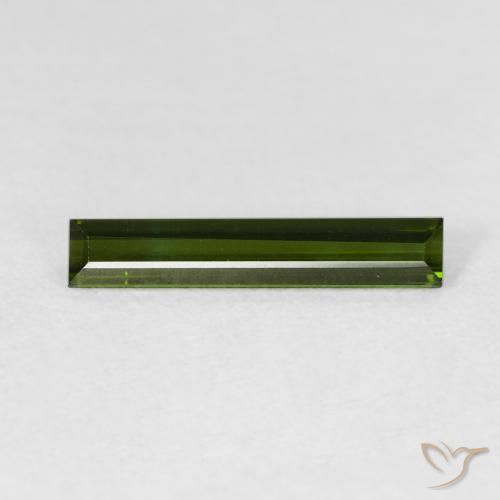 1.00ct Naturale Verde foresta Tormalina, Taglio a baguette, VVS-VS