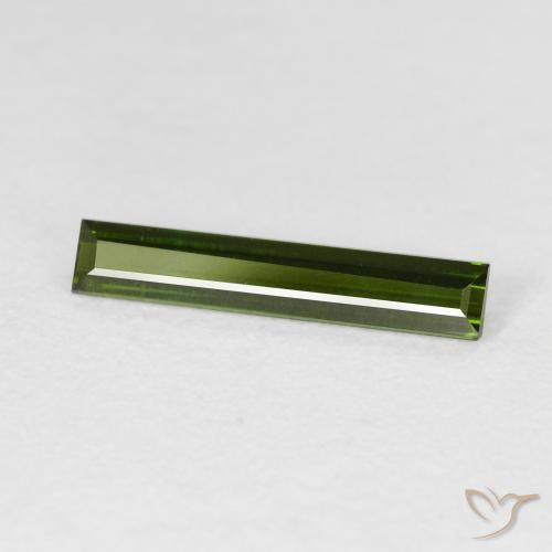 Tormalina Verde foresta naturale da 1.00 ct, Taglio a baguette, VVS-VS