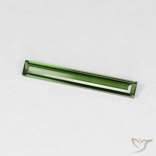 Tormalina Verde foresta naturale da 0.44 ct, Taglio a baguette, VVS-VS