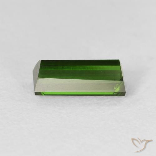 Tormalina Verde terroso naturale da 0.77 ct, Taglio a baguette, VS
