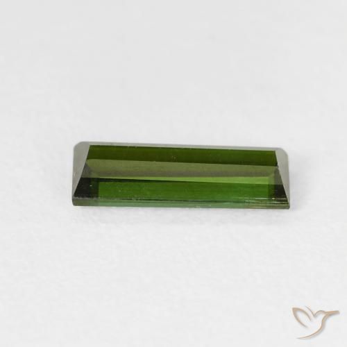 Tormalina Verde scuro naturale da 0.67 ct, Taglio a baguette, VS