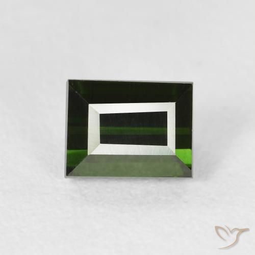 1.19ct Naturale Verde foresta Tormalina, Taglio a baguette, VVS-VS, Photo A