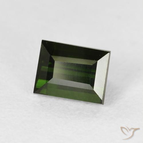 Tormalina Verde foresta naturale da 1.19 ct, Taglio a baguette, VVS-VS