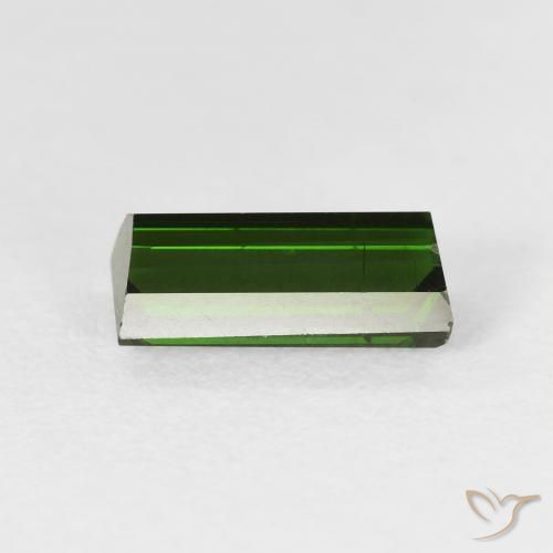 Tormalina Verde scuro naturale da 1.71 ct, Taglio a baguette, VS
