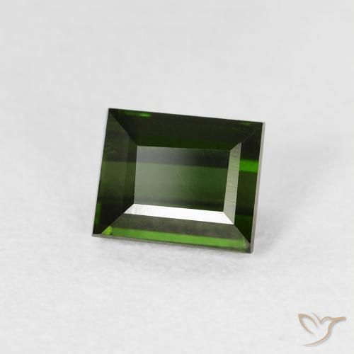 Tormalina Verde foresta naturale da 0.98 ct, Taglio a baguette, VVS-VS