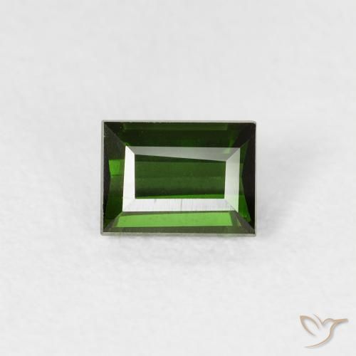 0.52ct Naturale Verde scuro Tormalina, Taglio a baguette, VVS-VS