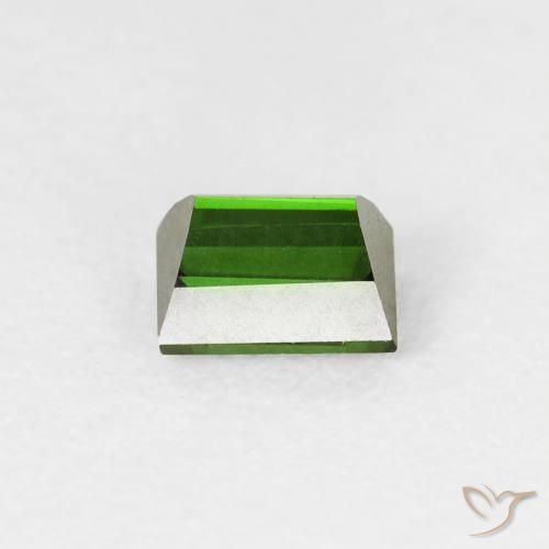 Tormalina Verde scuro naturale da 0.52 ct, Taglio a baguette, VVS-VS
