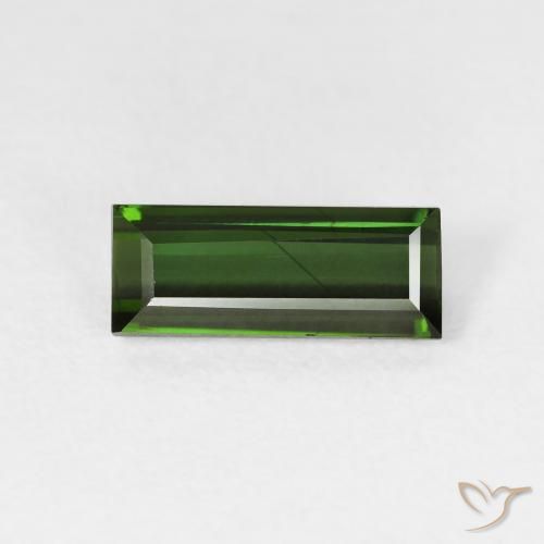 1.47ct Naturale Verde scuro Tormalina, Taglio a baguette, VVS-VS