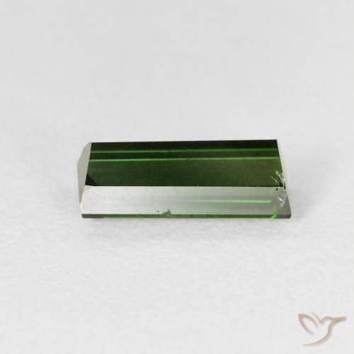 Tormalina Verde scuro naturale da 1.12 ct, Taglio a baguette, VVS-VS