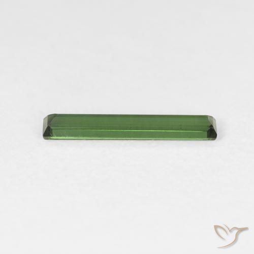 Tormalina Verde scuro naturale da 0.59 ct, Taglio a baguette, VS