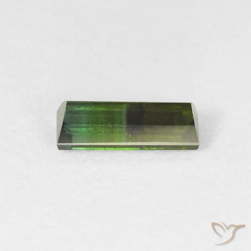Tormalina Verde terroso naturale da 0.61 ct, Taglio a baguette, VS