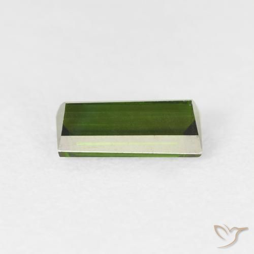 Tormalina Verde foresta naturale da 0.88 ct, Taglio a baguette, VS